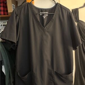 Grey's Anatomy Black V-Neck Scrub Top